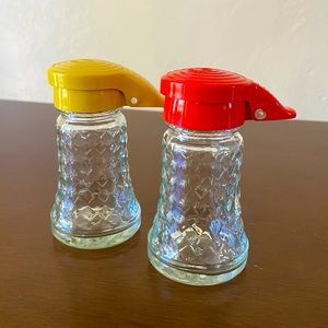 Vintage 1950s Daniell's Flip Top Salt & Pepper Shaker Set